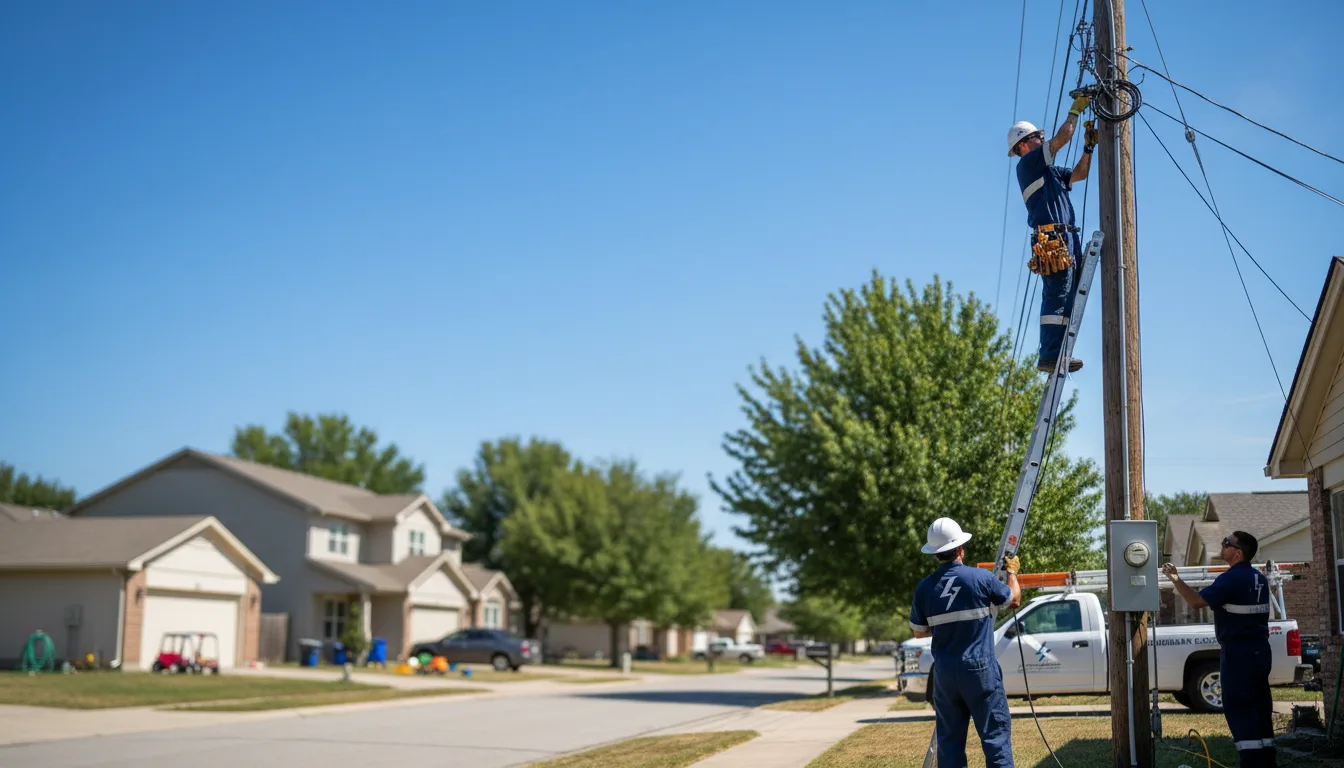 Residential electrician providing installation services in Fox, OK